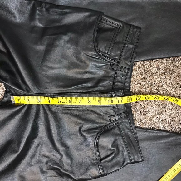 Vintage Jones New York Sport Black 100% Genuine Leather Pants - Picture 11 of 13
